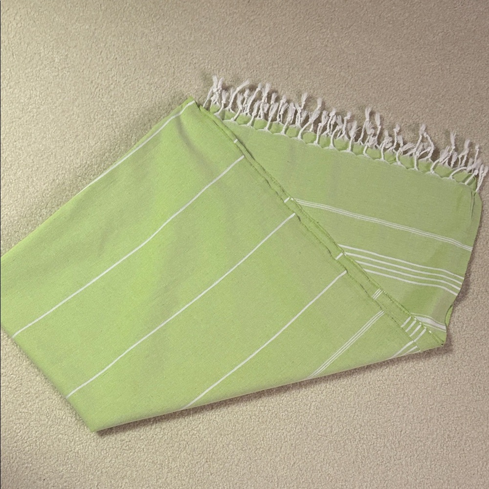Green Striped Throw Blanket/Shawl